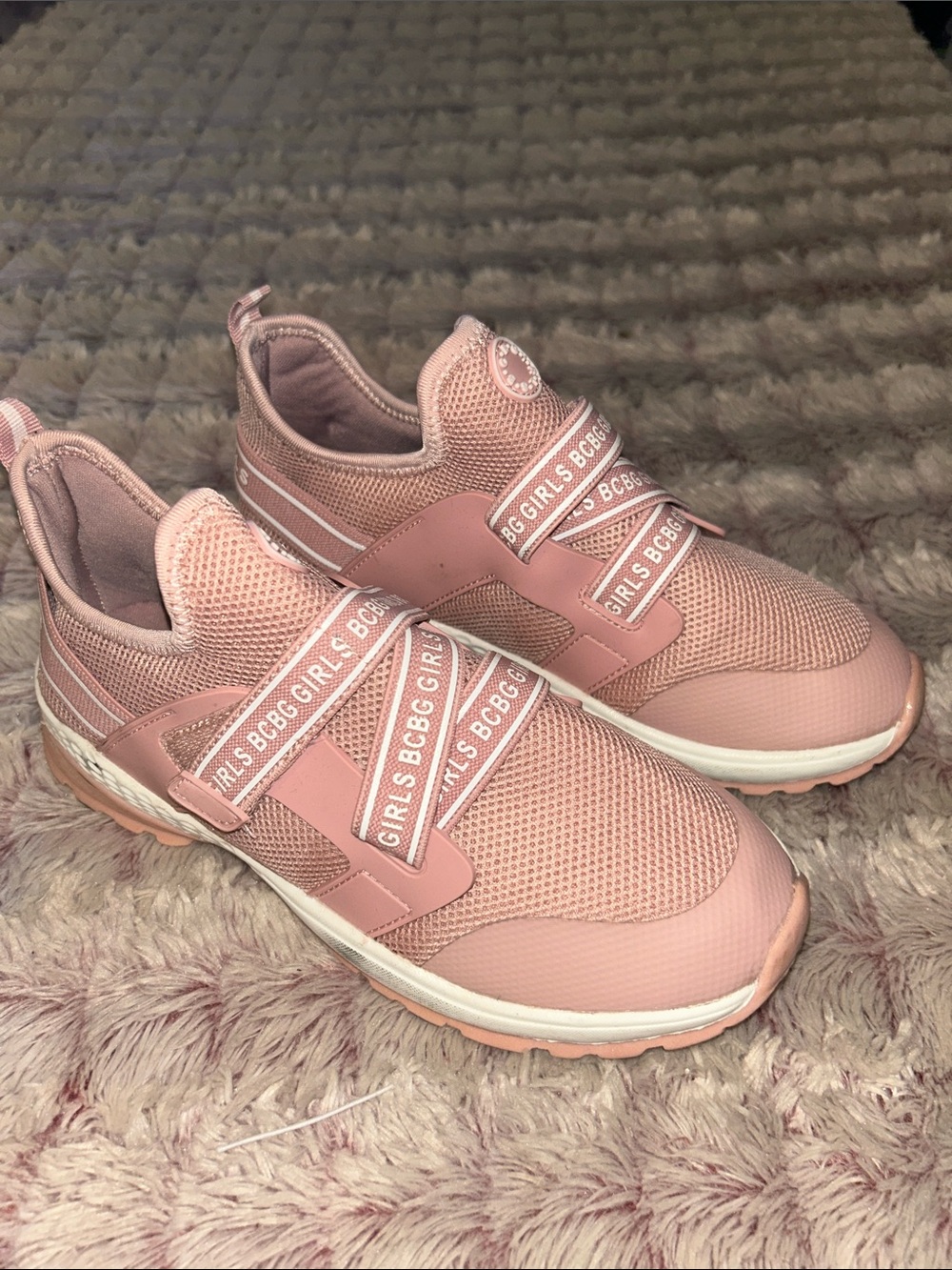 BCBGirls Pink Slip-On Athletic Sneakers size 4 new